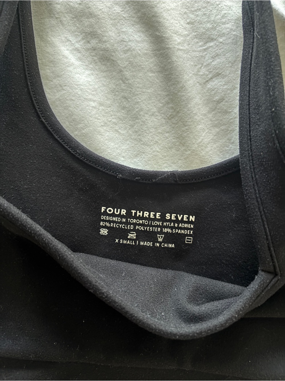 437 The Square Neck Tank in Black XS - Picture 6 of 7